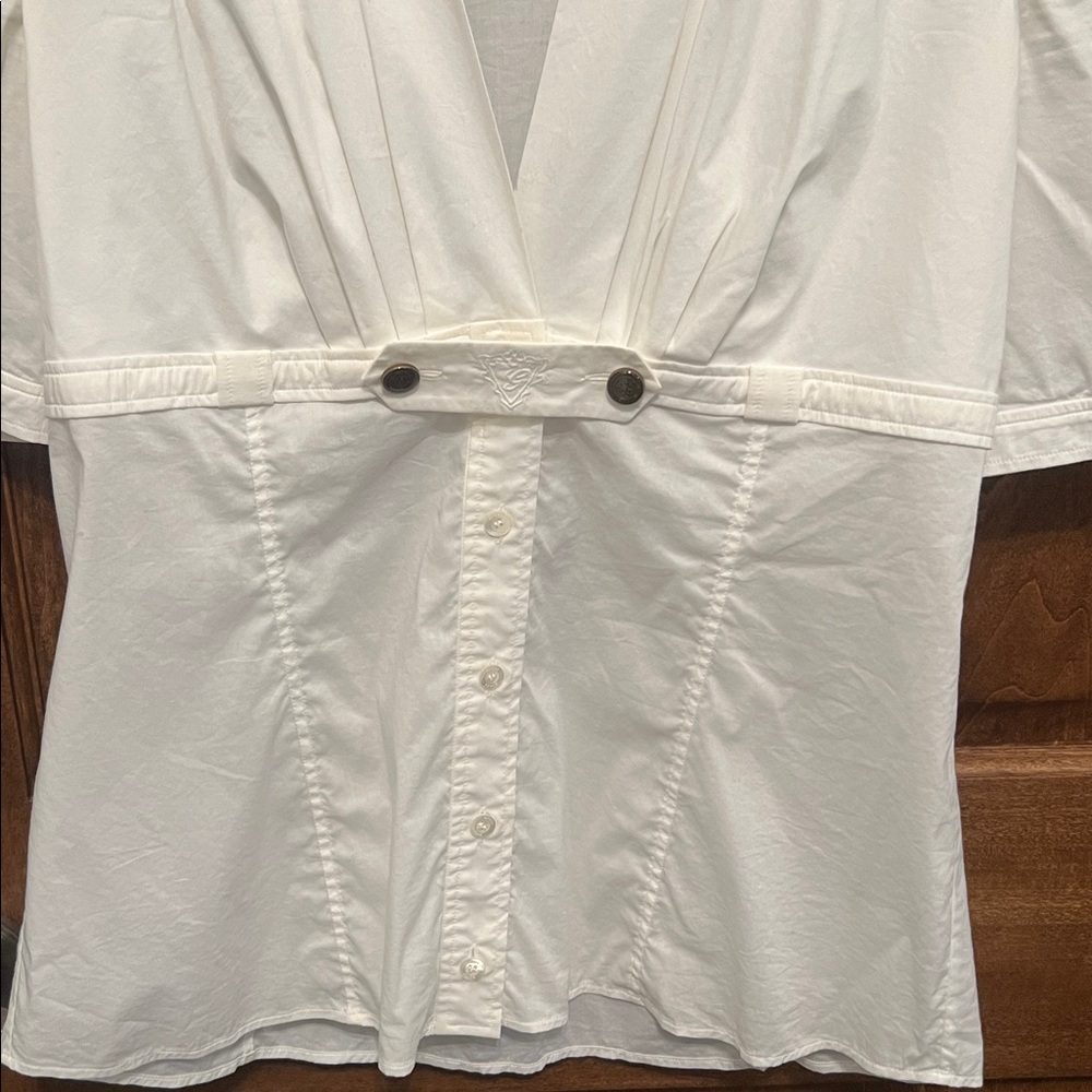 Gucci White Blouse with Button Detail - Picture 6 of 7